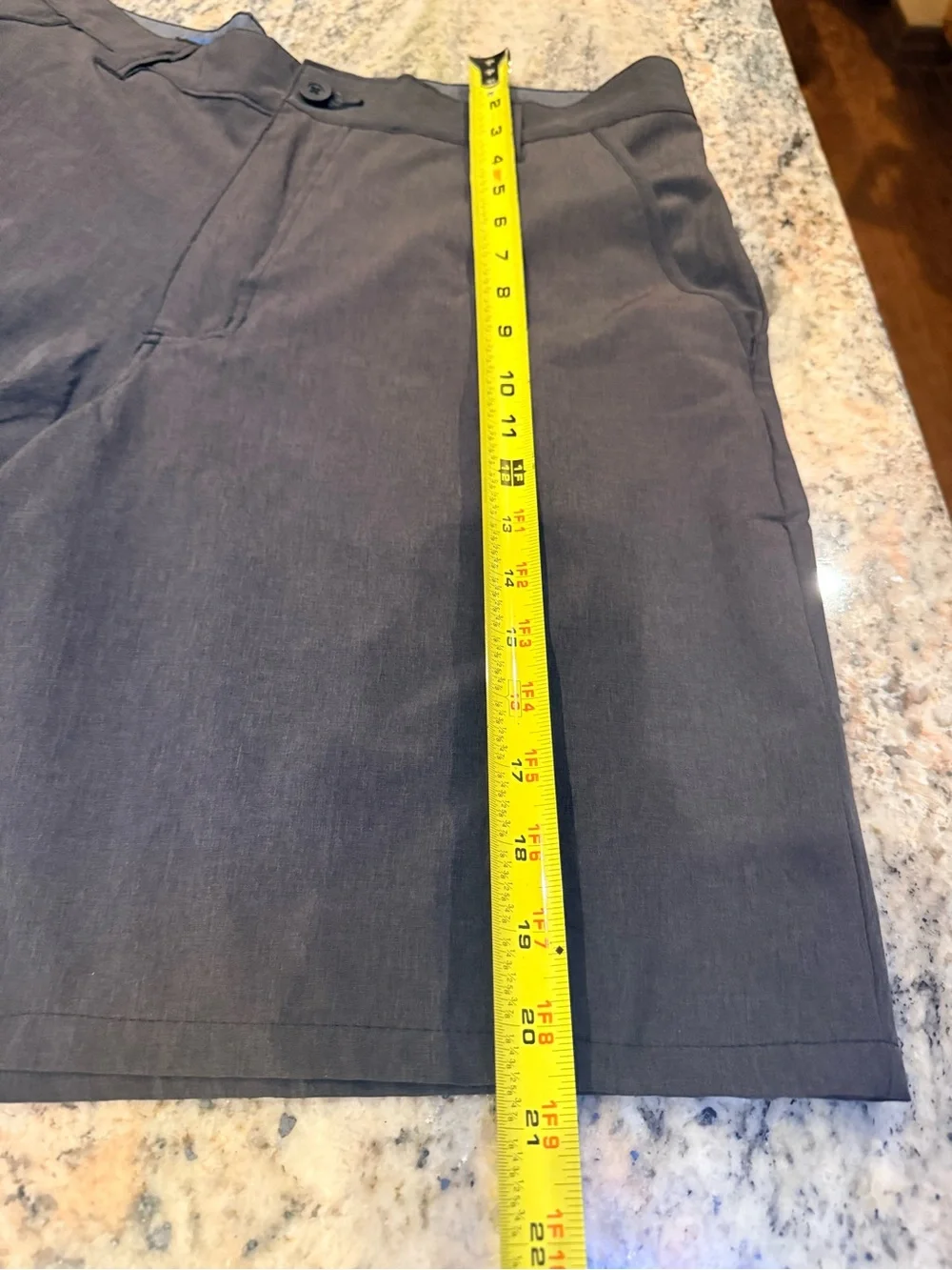 Reel Legends Men’s Size 36 Gray Outdoor Performance Fishing Shorts Quick Dry